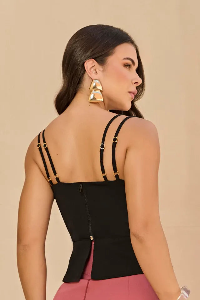 Blusa Peplum Alca Dupla
