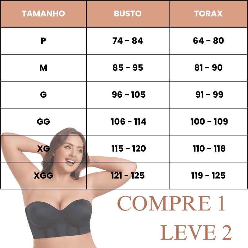 Sutiã Corset Modelador – Elegância e Sustentação [COMPRE 1 LEVE 2] Alças Removíveis + BRINDES
